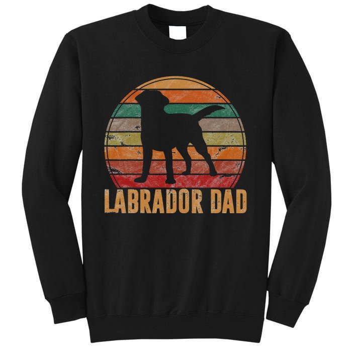 Retro Labrador Dad Gift Dog Daddy Golden Black Lab Father Tall Sweatshirt