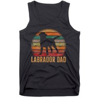 Retro Labrador Dad Gift Dog Daddy Golden Black Lab Father Tank Top