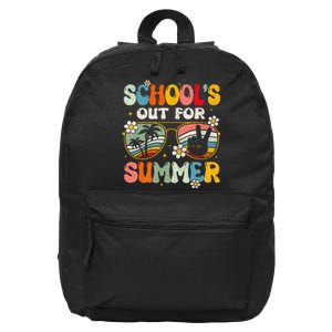 Retro Last Day Of Schools Out For Summer Teacher Girls 16 in Basic Backpack