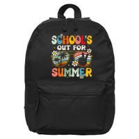 Retro Last Day Of Schools Out For Summer Teacher Girls 16 in Basic Backpack