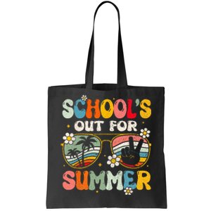 Retro Last Day Of Schools Out For Summer Teacher Girls Tote Bag