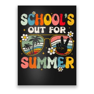 Retro Last Day Of Schools Out For Summer Teacher Girls Poster