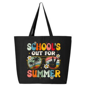 Retro Last Day Of Schools Out For Summer Teacher Girls 25L Jumbo Tote