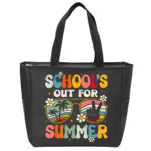 Retro Last Day Of Schools Out For Summer Teacher Girls Zip Tote Bag