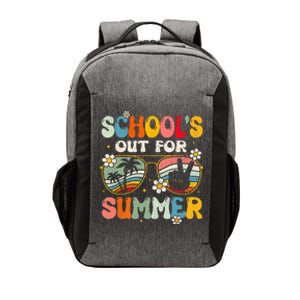 Retro Last Day Of Schools Out For Summer Teacher Girls Vector Backpack