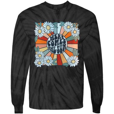 Retro Last Day Of School Schools Out For Summer Teacher Tie-Dye Long Sleeve Shirt