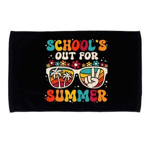 Retro Last Day Of School Schools Out For Summer Teacher Microfiber Hand Towel