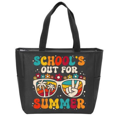 Retro Last Day Of School Schools Out For Summer Teacher Zip Tote Bag