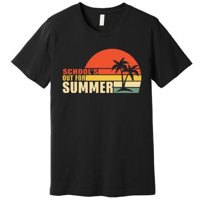 Retro Last Day Of School Schools Out For Summer Teacher Premium T-Shirt