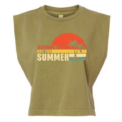 Retro Last Day Of School Schools Out For Summer Teacher Garment-Dyed Women's Muscle Tee