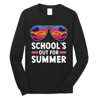 Retro Last Day Of SchoolS Out For Summer Teacher Long Sleeve Shirt