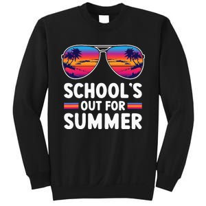 Retro Last Day Of SchoolS Out For Summer Teacher Sweatshirt