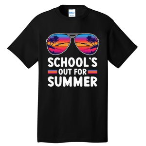 Retro Last Day Of SchoolS Out For Summer Teacher Tall T-Shirt