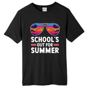 Retro Last Day Of SchoolS Out For Summer Teacher Tall Fusion ChromaSoft Performance T-Shirt