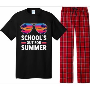 Retro Last Day Of SchoolS Out For Summer Teacher Pajama Set