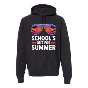 Retro Last Day Of SchoolS Out For Summer Teacher Premium Hoodie