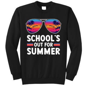 Retro Last Day Of SchoolS Out For Summer Teacher Tall Sweatshirt