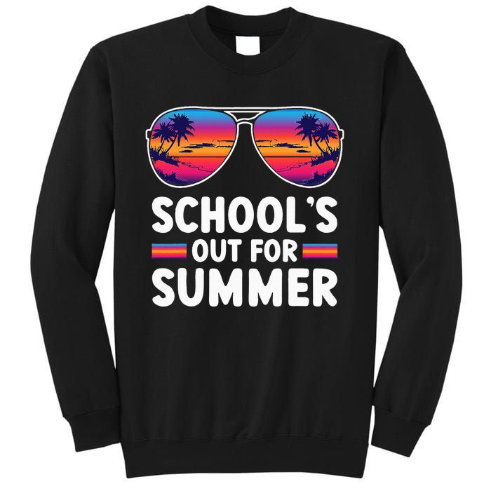 Retro Last Day Of SchoolS Out For Summer Teacher Tall Sweatshirt