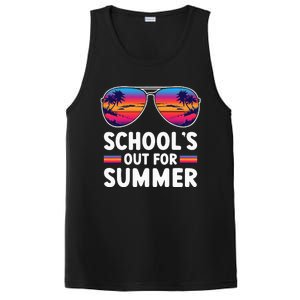 Retro Last Day Of SchoolS Out For Summer Teacher PosiCharge Competitor Tank