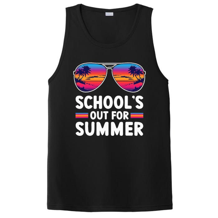 Retro Last Day Of SchoolS Out For Summer Teacher PosiCharge Competitor Tank