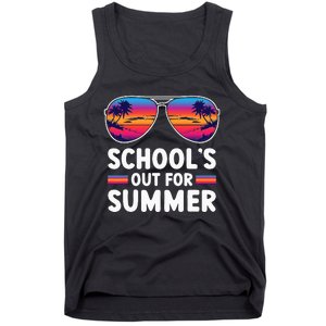 Retro Last Day Of SchoolS Out For Summer Teacher Tank Top