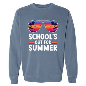 Retro Last Day Of SchoolS Out For Summer Teacher Garment-Dyed Sweatshirt