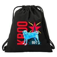Radio Loving Dog Drawstring Bag