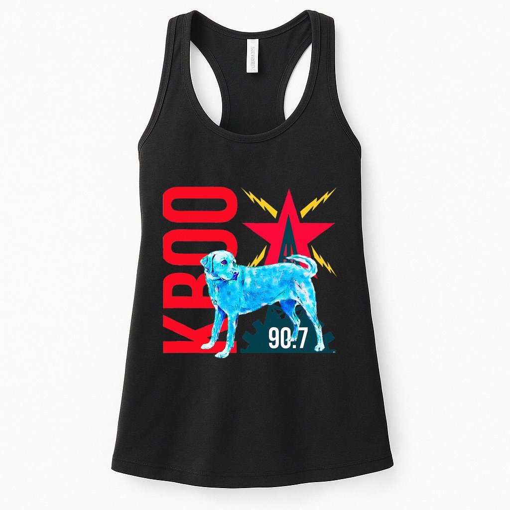 Radio Loving Dog Womens Tank Top