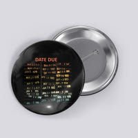 Retro Library Due Date Vintage Librarian Date Due Button