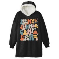 Retro Last Day Of School In My Summer Camp Era Camping Crew Gift Hooded Wearable Blanket