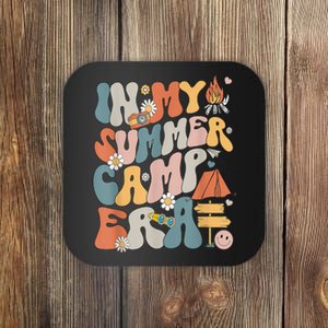 Retro Last Day Of School In My Summer Camp Era Camping Crew Gift Coaster