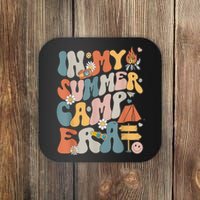 Retro Last Day Of School In My Summer Camp Era Camping Crew Gift Coaster