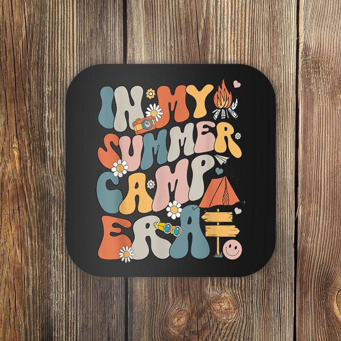 Retro Last Day Of School In My Summer Camp Era Camping Crew Gift Coaster