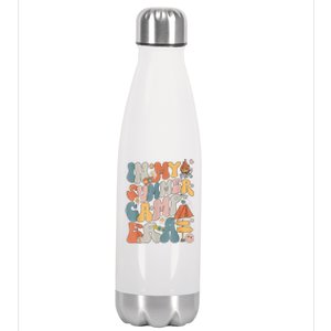 Retro Last Day Of School In My Summer Camp Era Camping Crew Gift Stainless Steel Insulated Water Bottle