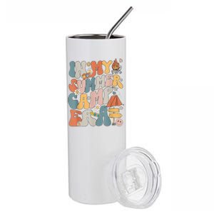 Retro Last Day Of School In My Summer Camp Era Camping Crew Gift Stainless Steel Tumbler