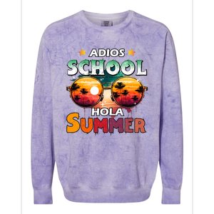 Retro Last Day Of School Out For Summer Teacher Adios Gift Colorblast Crewneck Sweatshirt