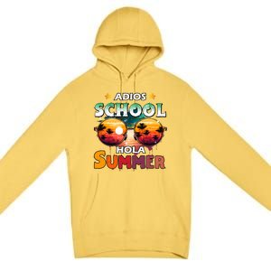 Retro Last Day Of School Out For Summer Teacher Adios Gift Premium Pullover Hoodie