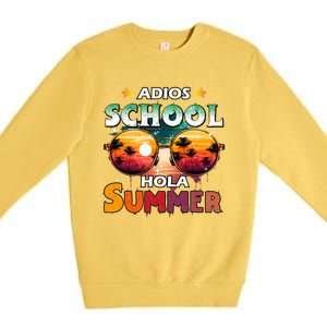 Retro Last Day Of School Out For Summer Teacher Adios Gift Premium Crewneck Sweatshirt