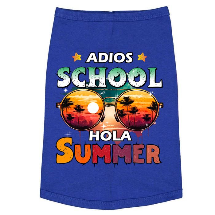 Retro Last Day Of School Out For Summer Teacher Adios Gift Doggie Tank