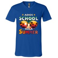 Retro Last Day Of School Out For Summer Teacher Adios Gift V-Neck T-Shirt