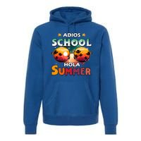 Retro Last Day Of School Out For Summer Teacher Adios Gift Premium Hoodie