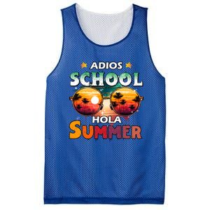 Retro Last Day Of School Out For Summer Teacher Adios Gift Mesh Reversible Basketball Jersey Tank