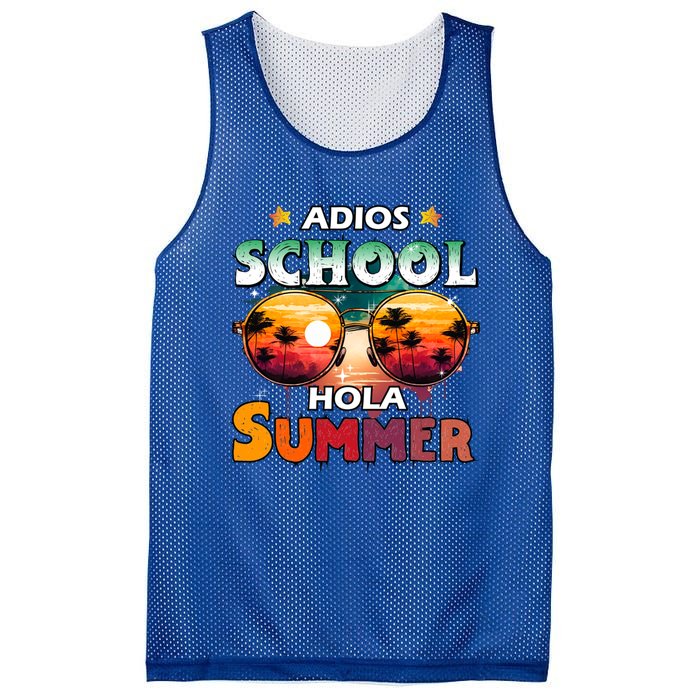 Retro Last Day Of School Out For Summer Teacher Adios Gift Mesh Reversible Basketball Jersey Tank