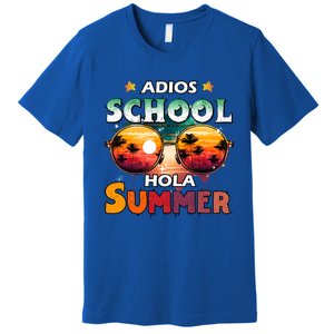 Retro Last Day Of School Out For Summer Teacher Adios Gift Premium T-Shirt