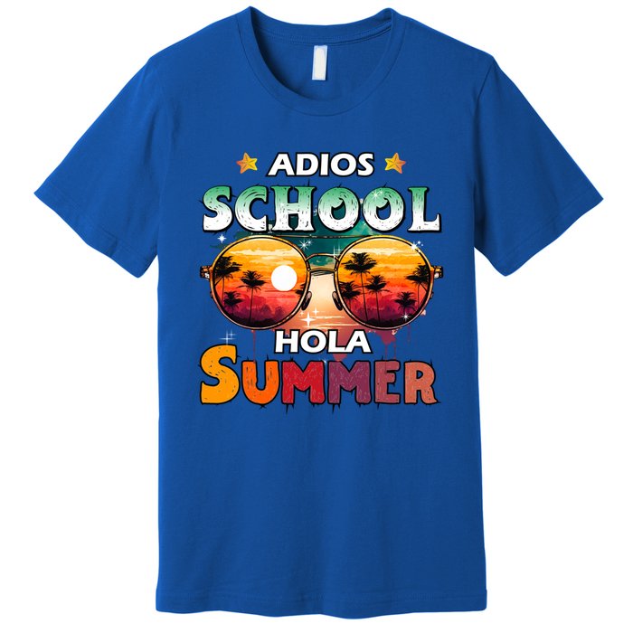 Retro Last Day Of School Out For Summer Teacher Adios Gift Premium T-Shirt