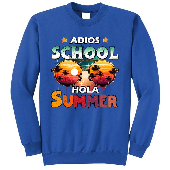 Retro Last Day Of School Out For Summer Teacher Adios Gift Tall Sweatshirt