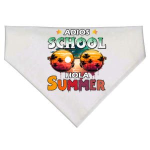 Retro Last Day Of School Out For Summer Teacher Adios Gift USA-Made Doggie Bandana