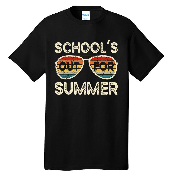 Retro Last Day Of School Schools Out For Summer Teacher Tall T-Shirt