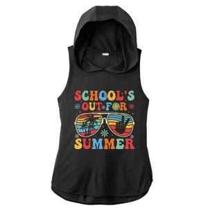 Retro Last Day Of Schools Out For Summer Teacher Boy Girl Ladies PosiCharge Tri-Blend Wicking Draft Hoodie Tank