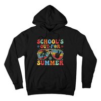 Retro Last Day Of Schools Out For Summer Teacher Boy Girl Hoodie